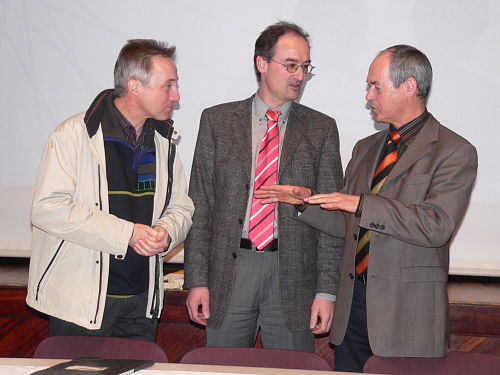 Dr. Rainer Haas (Landrat Ludwigsburg), Thomas Bauer (Vorsitzender ADFC Baden-Wuerttemberg), Rudolf Koeberle (Staatssekretaer im Innenministerium Baden-Wuerttemberg) (v.l.n.r)